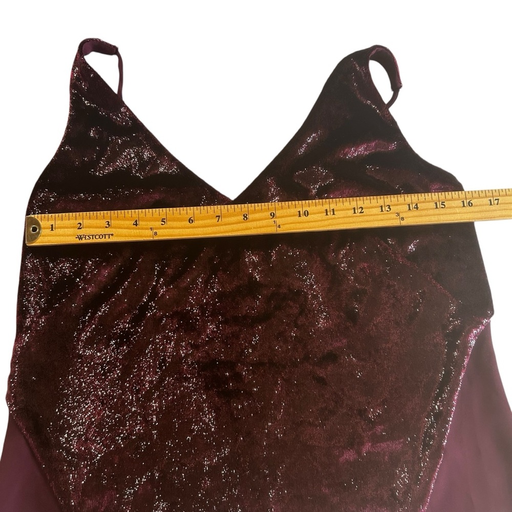 J Brand Lucy Cami Tank top Baroness wine womens SZ small y2k gossip girl party - Picture 12 of 12